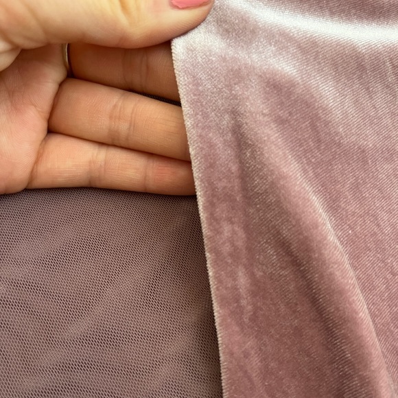 Urban Outfitters Pink Velvet Surplice Romper - Picture 3 of 5